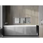 Mexen X-Wall-R beépíthető falfülke peremmel és belső polccal 90 x 30 cm, inox