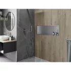 Mexen X-Wall-R beépíthető falfülke peremmel 90 x 30 cm, inox