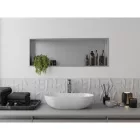 Mexen X-Wall-R beépíthető falfülke peremmel 90 x 30 cm, inox