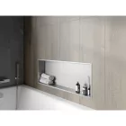 Mexen X-Wall-R beépíthető falfülke peremmel 90 x 30 cm, inox