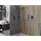 Mexen X-Wall-NR beépíthető falfülke perem nélkül és belső polccal 30 x 30 cm, inox