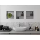 Mexen X-Wall-NR beépíthető falfülke perem nélkül és belső polccal 30 x 30 cm, inox