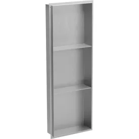  Mexen X-Wall-NR beépíthető falfülke perem nélkül és belső polccal 90 x 30 cm, inox