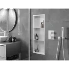 Mexen X-Wall-R beépíthető falfülke peremmel és belső polccal 90 x 30 cm, fehér