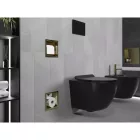 Mexen X-Wall-BP falba építhető WC-papír tartó tartalék tekercstartóval, szálcsiszolt arany
