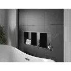 Mexen X-Wall-R beépíthető falfülke peremmel és belső polccal 90 x 30 cm, fekete