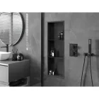 Mexen X-Wall-R beépíthető falfülke peremmel és belső polccal 90 x 30 cm, fekete