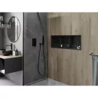 Mexen X-Wall-R beépíthető falfülke peremmel és belső polccal 90 x 30 cm, fekete