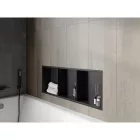 Mexen X-Wall-R beépíthető falfülke peremmel és belső polccal 90 x 30 cm, fekete