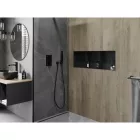 Mexen X-Wall-NR beépíthető falfülke perem nélkül és belső polccal 90 x 30 cm, fekete