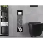 Mexen X-Wall-BP falba építhető WC-papír tartó tartalék tekercstartóval, fekete