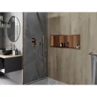Mexen X-Wall-R beépíthető falfülke peremmel és belső polccal 90 x 30 cm, szálcsiszolt réz