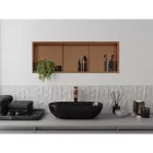 Mexen X-Wall-R beépíthető falfülke peremmel és belső polccal 90 x 30 cm, szálcsiszolt réz