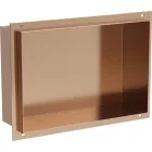 Mexen X-Wall-NR beépíthető falfülke perem nélkül 30 x 20 cm, szálcsiszolt réz