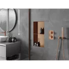 Mexen X-Wall-NR beépíthető falfülke perem nélkül és belső polccal 60 x 30 cm, szálcsiszolt réz