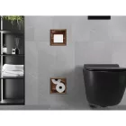 Mexen X-Wall-BP falba építhető WC-papír tartó tartalék tekercstartóval, szálcsiszolt réz