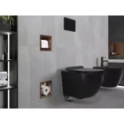 Mexen X-Wall-BP falba építhető WC-papír tartó tartalék tekercstartóval, szálcsiszolt réz