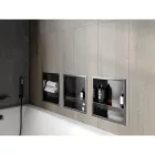 Mexen X-Wall-R beépíthető falfülke peremmel és belső polccal 30 x 30 cm, szálcsiszolt grafit