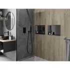 Mexen X-Wall-R beépíthető falfülke peremmel 45 x 30 cm, szálcsiszolt grafit