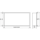 Mexen X-Wall-R beépíthető falfülke peremmel 45 x 30 cm, szálcsiszolt grafit