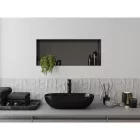 Mexen X-Wall-NR beépíthető falfülke perem nélkül 75 x 30 cm, szálcsiszolt grafit