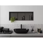 Mexen X-Wall-NR beépíthető falfülke perem nélkül és belső polccal 90 x 30 cm, szálcsiszolt grafit