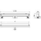 Mexen Flat Wall falba építhető zuhanyfolyóka 50 cm, matt arany