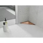 Mexen Flat M13 háromszög alakú padlóösszefolyó 20x20 cm, réz