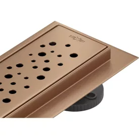  Mexen Flat M12 360° forgatható vonalmenti zuhanyfolyóka 50 cm, réz