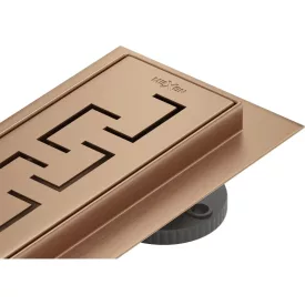   Mexen Flat M15 360° forgatható vonalmenti zuhanyfolyóka 50 cm, réz
