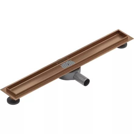 Mexen Flat 360° forgatható zuhanyfolyóka lefolyótest 50 cm, réz