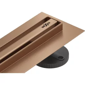 Mexen Flat 360° Slim vonalmenti zuhanyfolyóka 50 cm, réz