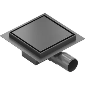   Mexen Flat M13 négyzet alakú padlóösszefolyó 12x12 cm, fegyverszürke (gun grey)