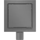 Mexen Flat M13 négyzet alakú padlóösszefolyó 12x12 cm, fegyverszürke (gun grey)