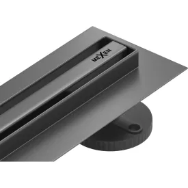   Mexen Flat 360° Slim vonalmenti zuhanyfolyóka 50 cm, fegyverszürke (gun grey)