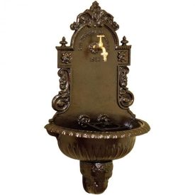   VIENNA kerti alumínium öntvény falikút kalapácslakk bronz, tömlővéges réz kerti csappal