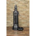 ROMA kerti alumínium öntvény állókút Antikolt ezüst, külső menetes réz kerti csappal 