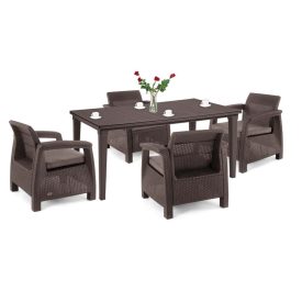 Corfu duo kerti bútor garnitúra futura asztallal barna