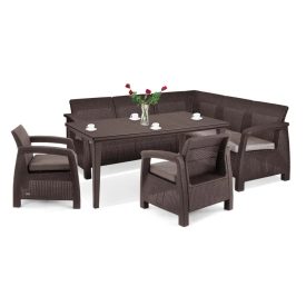   Corfu Relax duo kerti bútor garnitúra futura asztallal barna