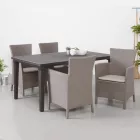 Iowa kerti szék, cappuccino színben, homok párnával