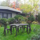 Elma 4+1 kerti bútor garnitúra szett grafit színben