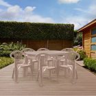 Elma 6+1 kerti bútor garnitúra szett cappuccino színben