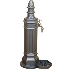 ROMA kerti alumínium öntvény állókút Kalapácslakk ezüst, külső menetes réz kerti csappal 