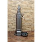 ROMA kerti alumínium öntvény állókút Kalapácslakk ezüst, külső menetes réz kerti csappal 