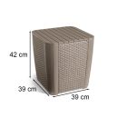 Iowa II Balcony kerti bútor garnitúra luzon asztallal cappuccino