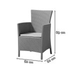 Iowa II Balcony kerti bútor garnitúra luzon asztallal grafit