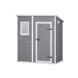   Manor pet szimpla ajtós félnyeregtetős műanyag szürke szerszámos ház 184x111x200 cm