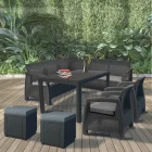 Corfu Relax duo cube kerti bútor garnitúra grafit