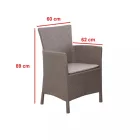Liowa 4+1 kerti bútor garnitúra szett cappuccino színben