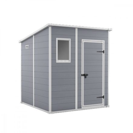 Manor 6x6 műanyag kerti ház szürke 184x185x201 cm